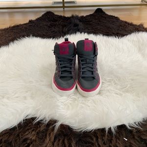 Adidas High-tops (Concrete grey and pink)